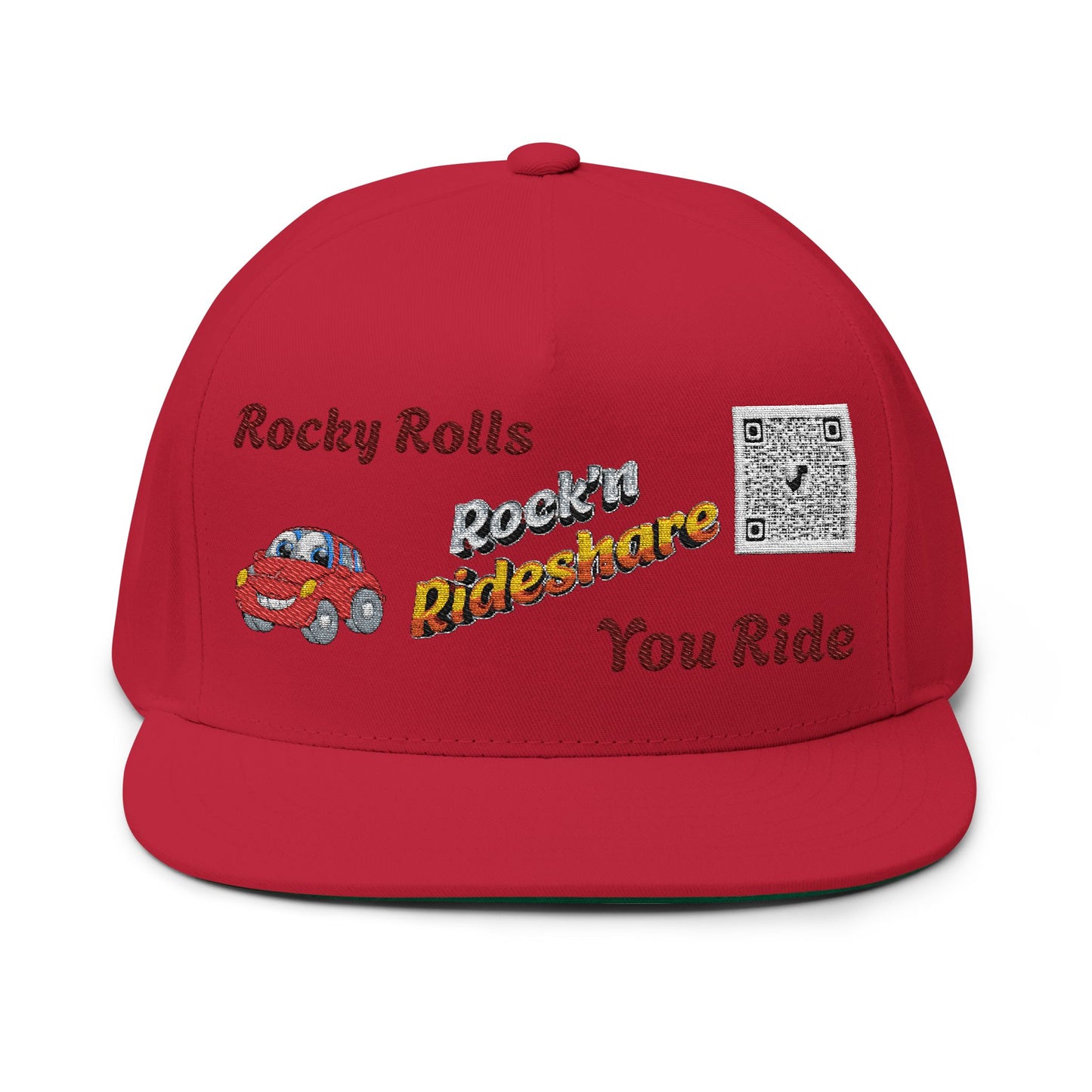 Rock'n Rideshare Flat Bill Cap (Multiple Colors)