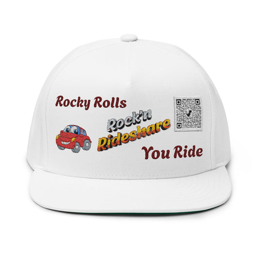 Rock'n Rideshare Flat Bill Cap (Multiple Colors)