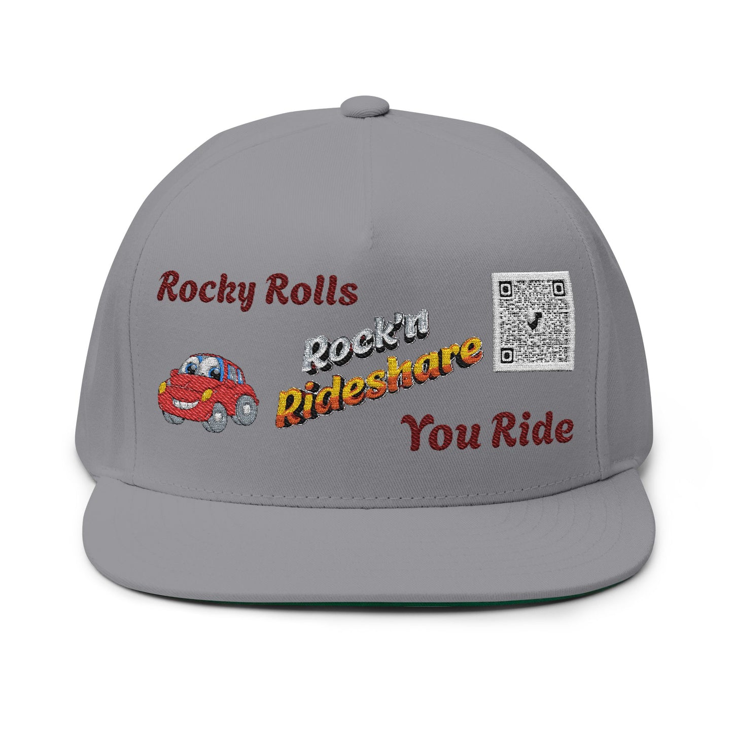 Rock'n Rideshare Flat Bill Cap (Multiple Colors)